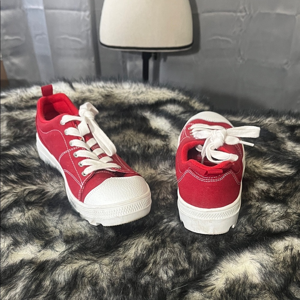 Skechers Red and White Sneakers